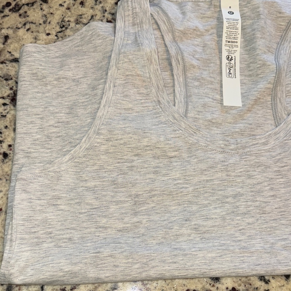 Light Gray Racerback Tank Top - Picture 4 of 8